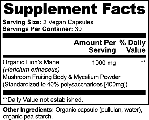 VAVIDA Brain Vital Lion's Mane Capsules