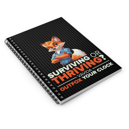 Vavida - Outfox Your Clock - Spiral Notebook - Ruled Line
