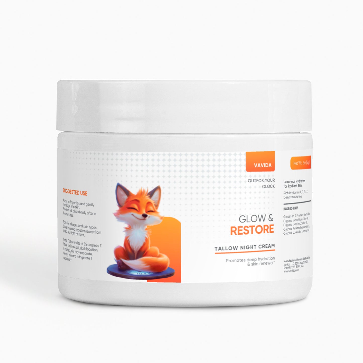 VAVIDA Glow & Restore Tallow Night Cream