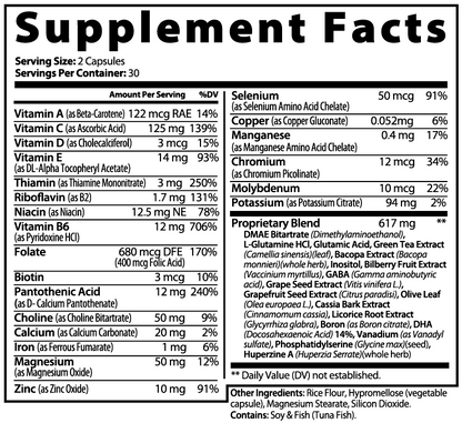 VAVIDA Brain Boost Nootropics Capsules