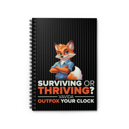 Vavida - Outfox Your Clock - Spiral Notebook - Ruled Line